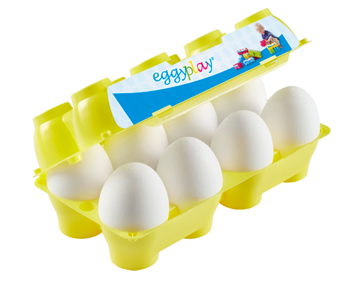 EGGYPLAY EGG CARTONS, 12 Pack Mixed Colours