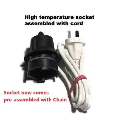 Turnock E27 Socket, Cord and Chain Set (Preassembled)